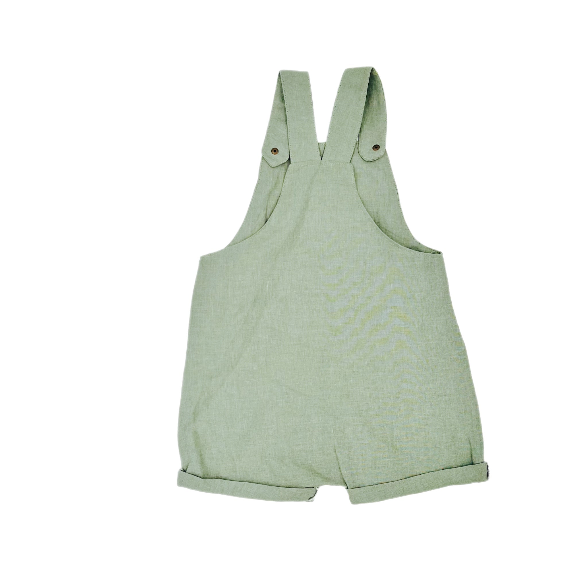 YaaYaa Overall Shorts-Sage Green w/Liberty Pocket